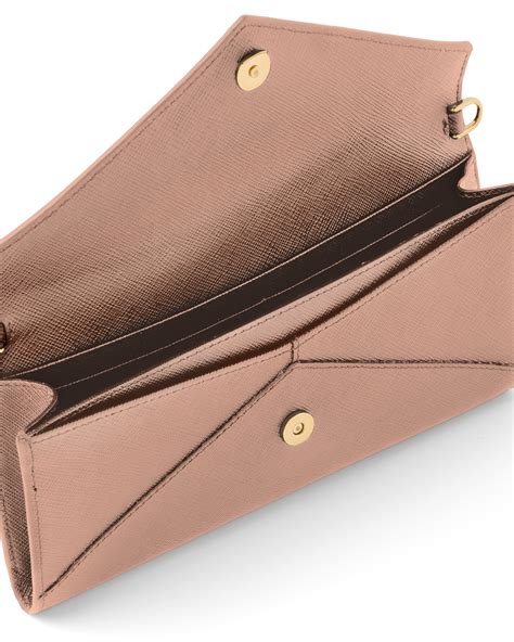 prada saffiano and leather wallet with shoulder strap|prada saffiano leather shoulder bags.